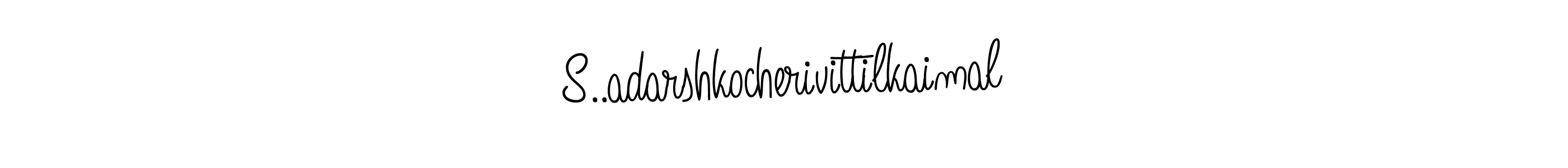 How to make S..adarshkocherivittilkaimal name signature. Use Angelique-Rose-font-FFP style for creating short signs online. This is the latest handwritten sign. S..adarshkocherivittilkaimal signature style 5 images and pictures png