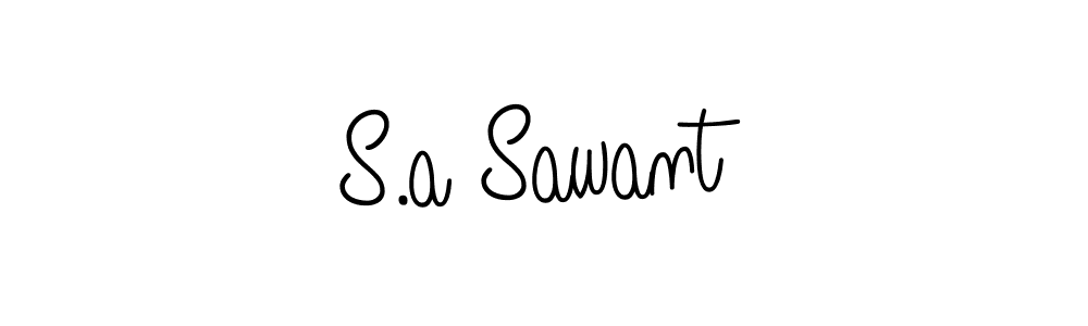 You should practise on your own different ways (Angelique-Rose-font-FFP) to write your name (S.a Sawant) in signature. don't let someone else do it for you. S.a Sawant signature style 5 images and pictures png