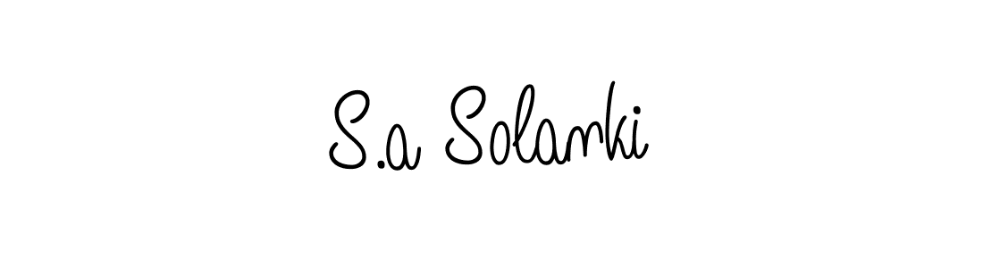 You should practise on your own different ways (Angelique-Rose-font-FFP) to write your name (S.a Solanki) in signature. don't let someone else do it for you. S.a Solanki signature style 5 images and pictures png