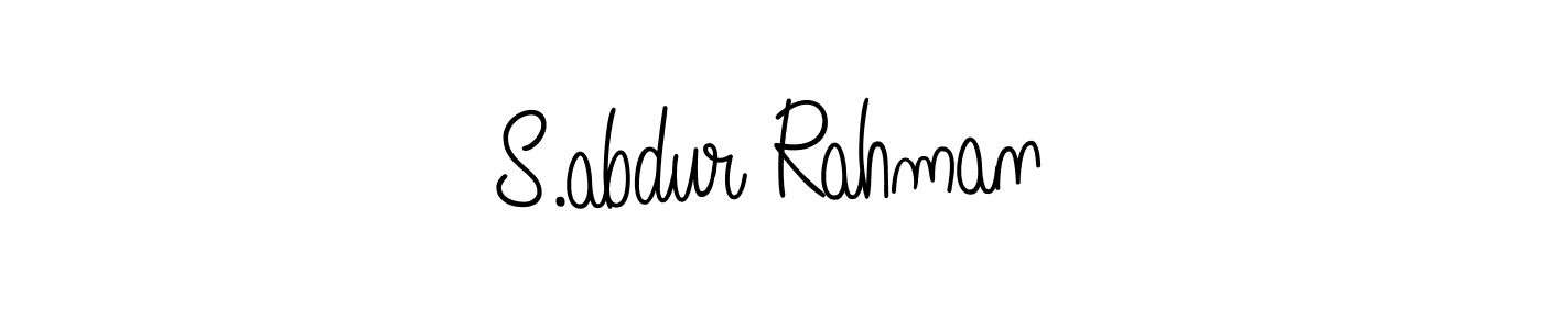 How to make S.abdur Rahman name signature. Use Angelique-Rose-font-FFP style for creating short signs online. This is the latest handwritten sign. S.abdur Rahman signature style 5 images and pictures png