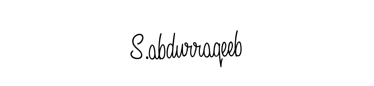if you are searching for the best signature style for your name S.abdurraqeeb. so please give up your signature search. here we have designed multiple signature styles  using Angelique-Rose-font-FFP. S.abdurraqeeb signature style 5 images and pictures png