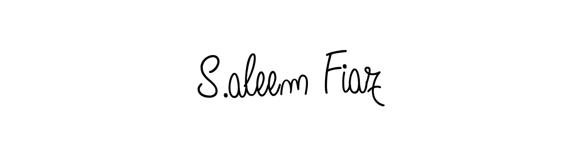 Make a beautiful signature design for name S.aleem Fiaz. With this signature (Angelique-Rose-font-FFP) style, you can create a handwritten signature for free. S.aleem Fiaz signature style 5 images and pictures png