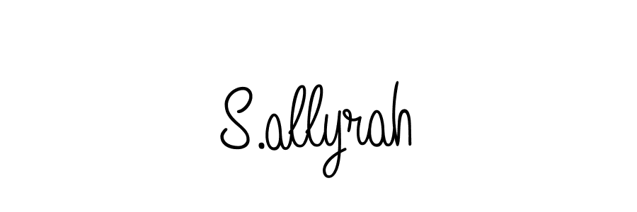 How to make S.allyrah name signature. Use Angelique-Rose-font-FFP style for creating short signs online. This is the latest handwritten sign. S.allyrah signature style 5 images and pictures png