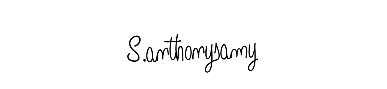 Use a signature maker to create a handwritten signature online. With this signature software, you can design (Angelique-Rose-font-FFP) your own signature for name S.anthonysamy. S.anthonysamy signature style 5 images and pictures png