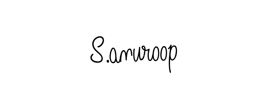 Design your own signature with our free online signature maker. With this signature software, you can create a handwritten (Angelique-Rose-font-FFP) signature for name S.anuroop. S.anuroop signature style 5 images and pictures png
