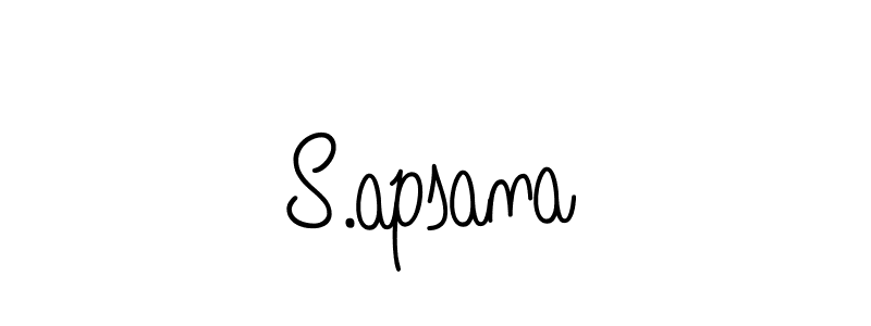 The best way (Angelique-Rose-font-FFP) to make a short signature is to pick only two or three words in your name. The name S.apsana include a total of six letters. For converting this name. S.apsana signature style 5 images and pictures png