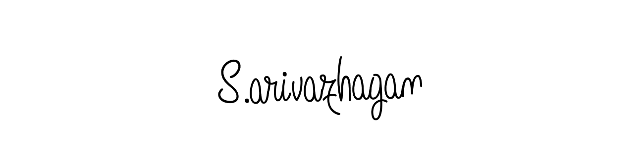The best way (Angelique-Rose-font-FFP) to make a short signature is to pick only two or three words in your name. The name S.arivazhagan include a total of six letters. For converting this name. S.arivazhagan signature style 5 images and pictures png