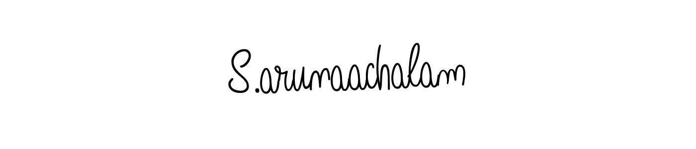 Make a beautiful signature design for name S.arunaachalam. With this signature (Angelique-Rose-font-FFP) style, you can create a handwritten signature for free. S.arunaachalam signature style 5 images and pictures png