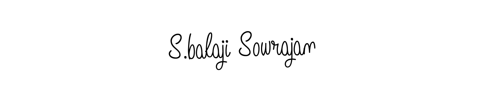 The best way (Angelique-Rose-font-FFP) to make a short signature is to pick only two or three words in your name. The name S.balaji Sowrajan include a total of six letters. For converting this name. S.balaji Sowrajan signature style 5 images and pictures png