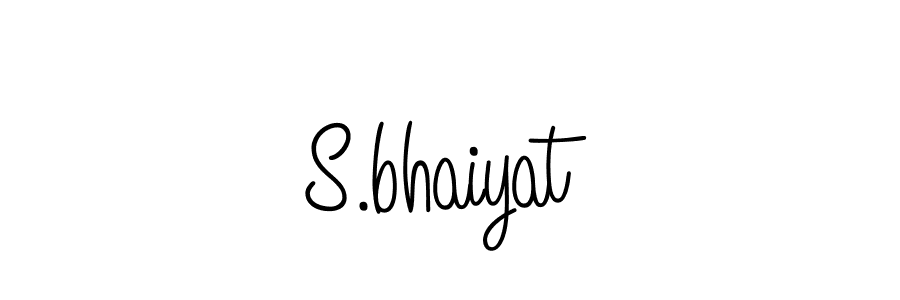 The best way (Angelique-Rose-font-FFP) to make a short signature is to pick only two or three words in your name. The name S.bhaiyat include a total of six letters. For converting this name. S.bhaiyat signature style 5 images and pictures png