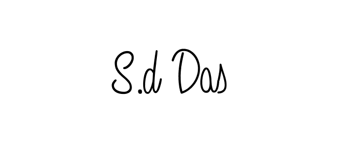 S.d Das stylish signature style. Best Handwritten Sign (Angelique-Rose-font-FFP) for my name. Handwritten Signature Collection Ideas for my name S.d Das. S.d Das signature style 5 images and pictures png