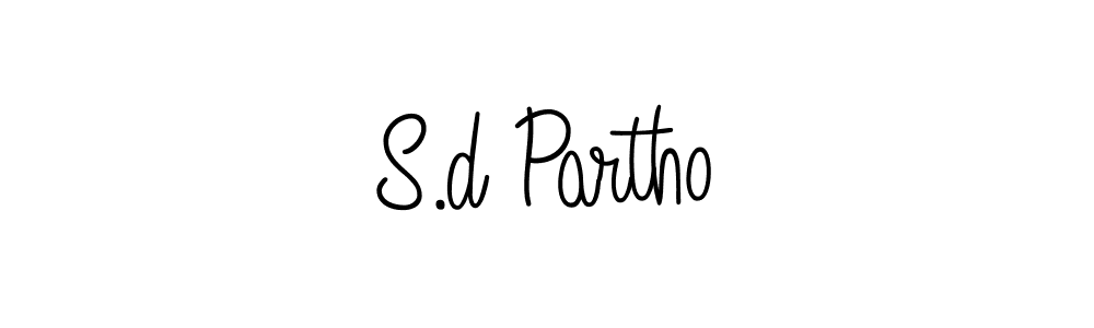 How to make S.d Partho name signature. Use Angelique-Rose-font-FFP style for creating short signs online. This is the latest handwritten sign. S.d Partho signature style 5 images and pictures png