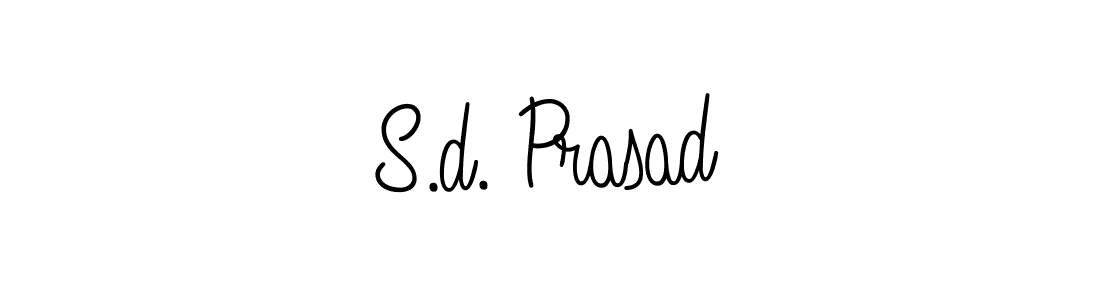 You should practise on your own different ways (Angelique-Rose-font-FFP) to write your name (S.d. Prasad) in signature. don't let someone else do it for you. S.d. Prasad signature style 5 images and pictures png