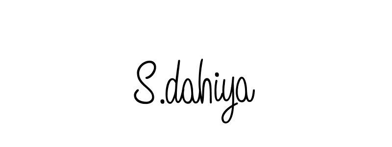 Make a beautiful signature design for name S.dahiya. With this signature (Angelique-Rose-font-FFP) style, you can create a handwritten signature for free. S.dahiya signature style 5 images and pictures png