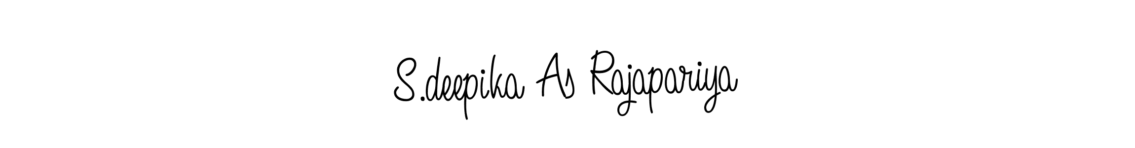 The best way (Angelique-Rose-font-FFP) to make a short signature is to pick only two or three words in your name. The name S.deepika As Rajapariya include a total of six letters. For converting this name. S.deepika As Rajapariya signature style 5 images and pictures png