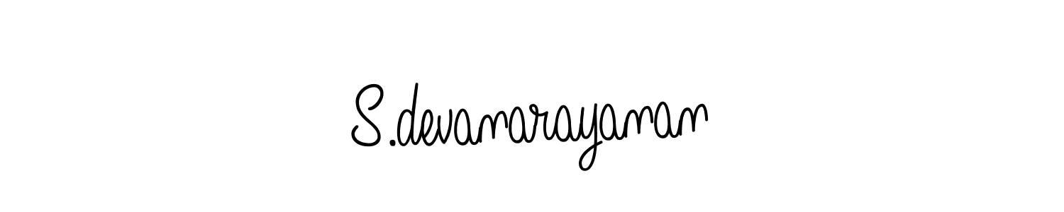 The best way (Angelique-Rose-font-FFP) to make a short signature is to pick only two or three words in your name. The name S.devanarayanan include a total of six letters. For converting this name. S.devanarayanan signature style 5 images and pictures png