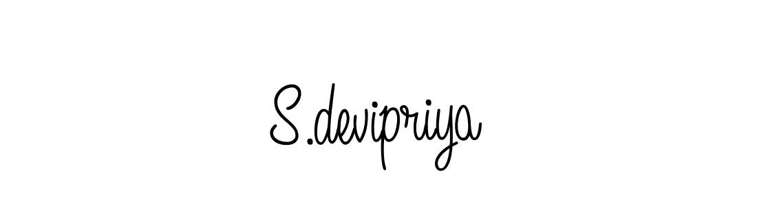 The best way (Angelique-Rose-font-FFP) to make a short signature is to pick only two or three words in your name. The name S.devipriya include a total of six letters. For converting this name. S.devipriya signature style 5 images and pictures png