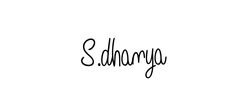 You should practise on your own different ways (Angelique-Rose-font-FFP) to write your name (S.dhanya) in signature. don't let someone else do it for you. S.dhanya signature style 5 images and pictures png