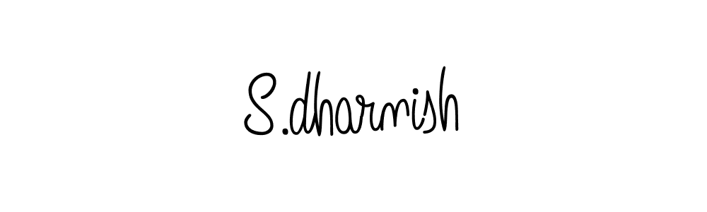 You should practise on your own different ways (Angelique-Rose-font-FFP) to write your name (S.dharnish) in signature. don't let someone else do it for you. S.dharnish signature style 5 images and pictures png