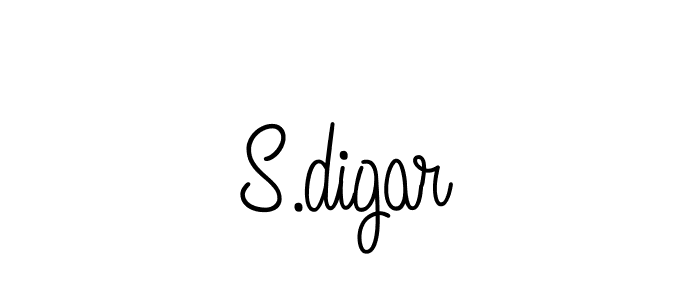 How to make S.digar name signature. Use Angelique-Rose-font-FFP style for creating short signs online. This is the latest handwritten sign. S.digar signature style 5 images and pictures png