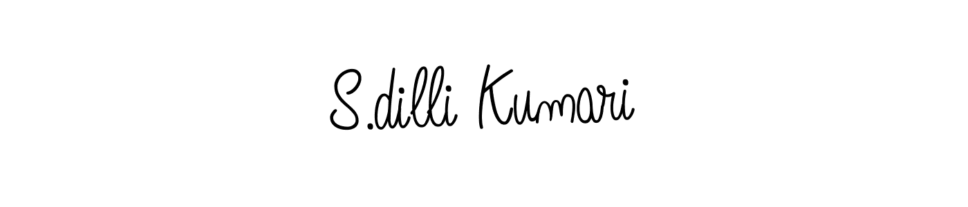 How to make S.dilli Kumari name signature. Use Angelique-Rose-font-FFP style for creating short signs online. This is the latest handwritten sign. S.dilli Kumari signature style 5 images and pictures png