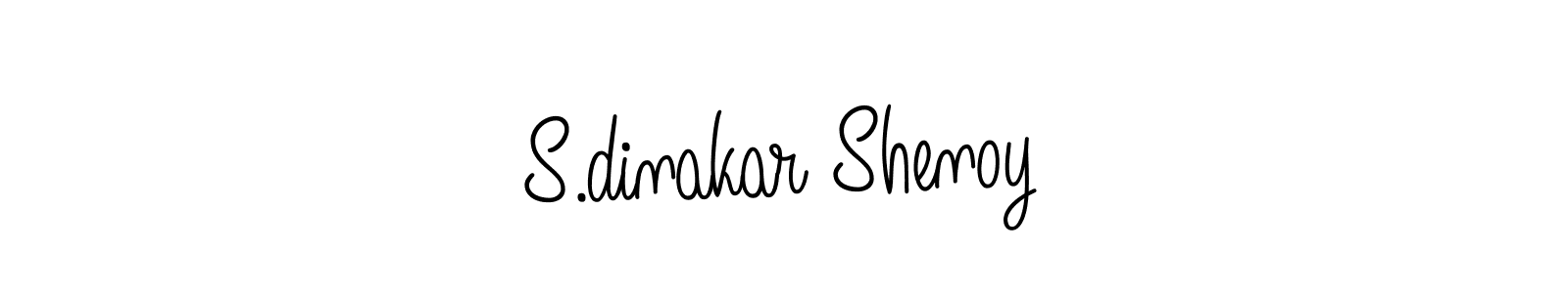 Use a signature maker to create a handwritten signature online. With this signature software, you can design (Angelique-Rose-font-FFP) your own signature for name S.dinakar Shenoy. S.dinakar Shenoy signature style 5 images and pictures png