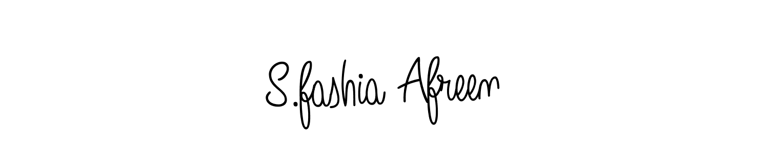 Design your own signature with our free online signature maker. With this signature software, you can create a handwritten (Angelique-Rose-font-FFP) signature for name S.fashia Afreen. S.fashia Afreen signature style 5 images and pictures png