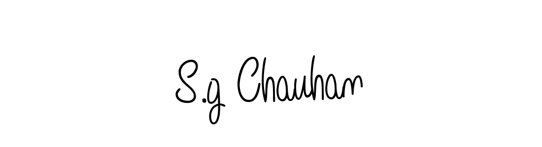 The best way (Angelique-Rose-font-FFP) to make a short signature is to pick only two or three words in your name. The name S.g Chauhan include a total of six letters. For converting this name. S.g Chauhan signature style 5 images and pictures png