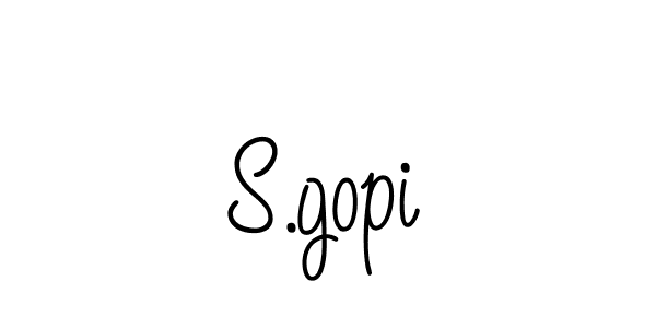 The best way (Angelique-Rose-font-FFP) to make a short signature is to pick only two or three words in your name. The name S.gopi include a total of six letters. For converting this name. S.gopi signature style 5 images and pictures png