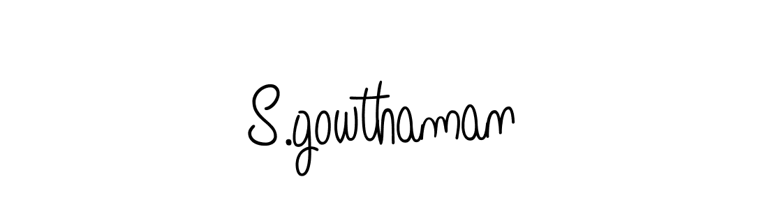 How to make S.gowthaman name signature. Use Angelique-Rose-font-FFP style for creating short signs online. This is the latest handwritten sign. S.gowthaman signature style 5 images and pictures png