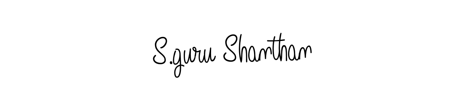 Make a beautiful signature design for name S.guru Shanthan. With this signature (Angelique-Rose-font-FFP) style, you can create a handwritten signature for free. S.guru Shanthan signature style 5 images and pictures png