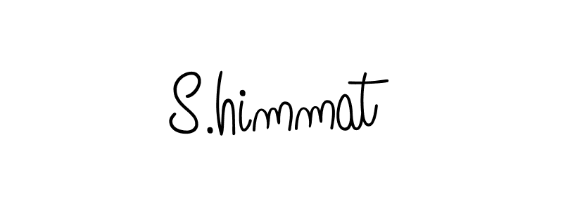 Use a signature maker to create a handwritten signature online. With this signature software, you can design (Angelique-Rose-font-FFP) your own signature for name S.himmat. S.himmat signature style 5 images and pictures png