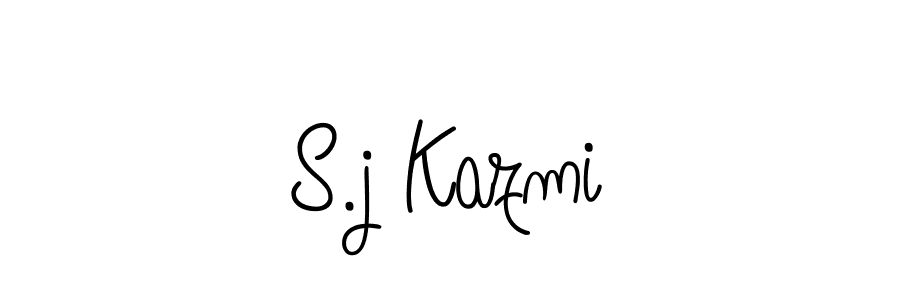 if you are searching for the best signature style for your name S.j Kazmi. so please give up your signature search. here we have designed multiple signature styles  using Angelique-Rose-font-FFP. S.j Kazmi signature style 5 images and pictures png