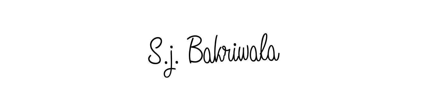 Design your own signature with our free online signature maker. With this signature software, you can create a handwritten (Angelique-Rose-font-FFP) signature for name S.j. Bakriwala. S.j. Bakriwala signature style 5 images and pictures png