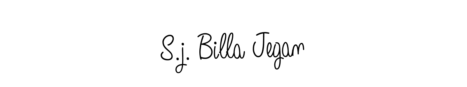 How to make S.j. Billa Jegan name signature. Use Angelique-Rose-font-FFP style for creating short signs online. This is the latest handwritten sign. S.j. Billa Jegan signature style 5 images and pictures png