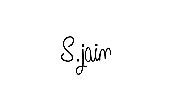 Make a beautiful signature design for name S.jain. With this signature (Angelique-Rose-font-FFP) style, you can create a handwritten signature for free. S.jain signature style 5 images and pictures png
