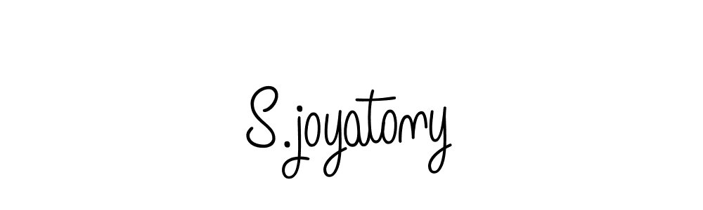 You should practise on your own different ways (Angelique-Rose-font-FFP) to write your name (S.joyatony) in signature. don't let someone else do it for you. S.joyatony signature style 5 images and pictures png