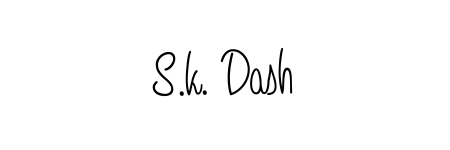 How to make S.k. Dash name signature. Use Angelique-Rose-font-FFP style for creating short signs online. This is the latest handwritten sign. S.k. Dash signature style 5 images and pictures png