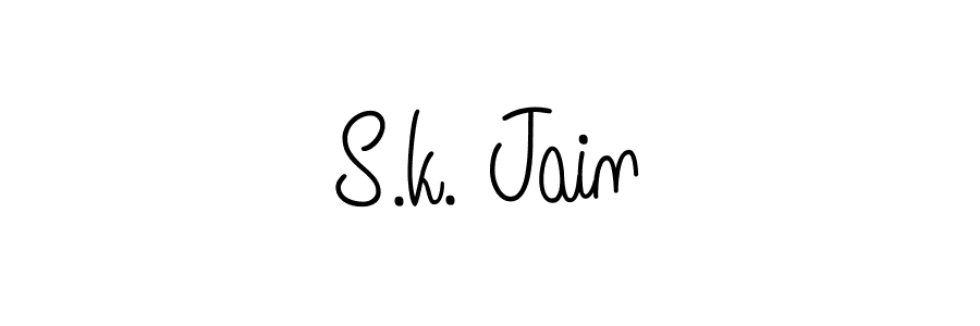 Create a beautiful signature design for name S.k. Jain. With this signature (Angelique-Rose-font-FFP) fonts, you can make a handwritten signature for free. S.k. Jain signature style 5 images and pictures png