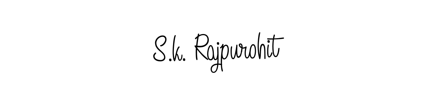 Use a signature maker to create a handwritten signature online. With this signature software, you can design (Angelique-Rose-font-FFP) your own signature for name S.k. Rajpurohit. S.k. Rajpurohit signature style 5 images and pictures png