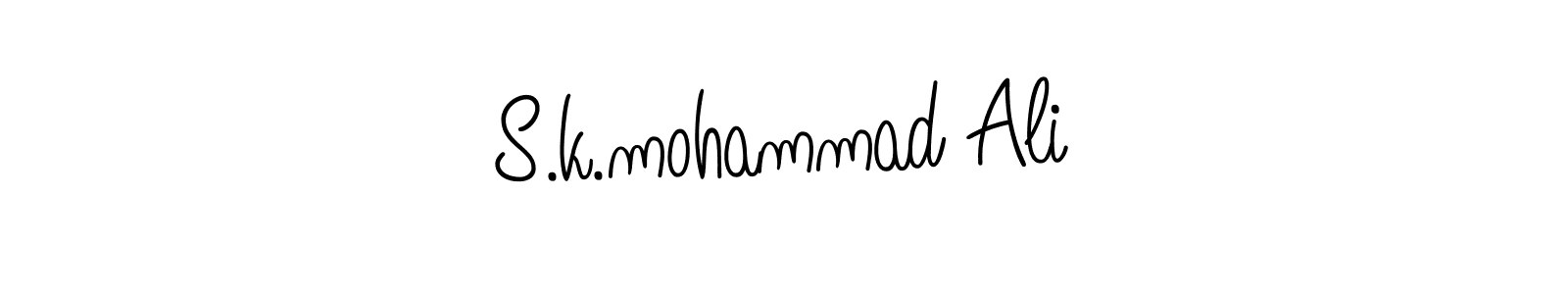 You should practise on your own different ways (Angelique-Rose-font-FFP) to write your name (S.k.mohammad Ali) in signature. don't let someone else do it for you. S.k.mohammad Ali signature style 5 images and pictures png