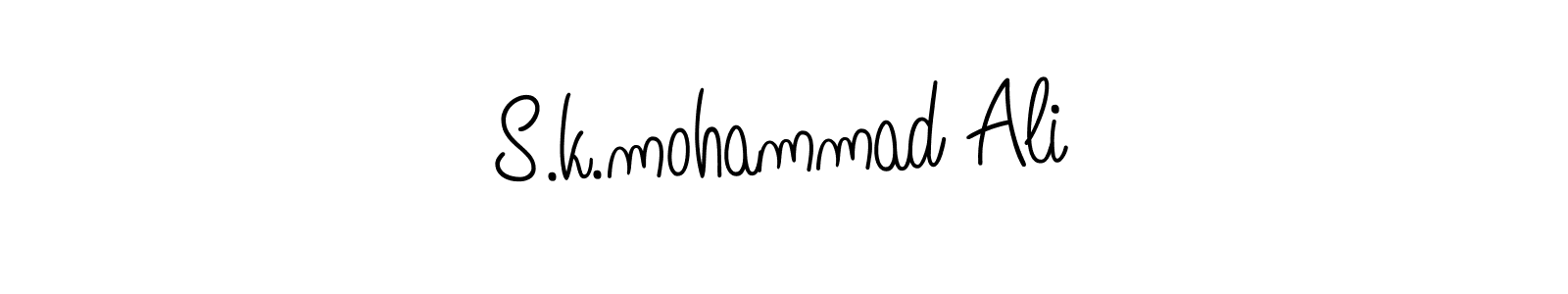 You should practise on your own different ways (Angelique-Rose-font-FFP) to write your name (S.k.mohammad Ali) in signature. don't let someone else do it for you. S.k.mohammad Ali signature style 5 images and pictures png