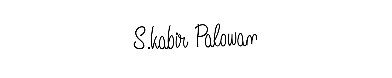 Use a signature maker to create a handwritten signature online. With this signature software, you can design (Angelique-Rose-font-FFP) your own signature for name S.kabir Palowan. S.kabir Palowan signature style 5 images and pictures png