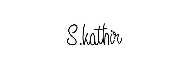 Design your own signature with our free online signature maker. With this signature software, you can create a handwritten (Angelique-Rose-font-FFP) signature for name S.kathir. S.kathir signature style 5 images and pictures png