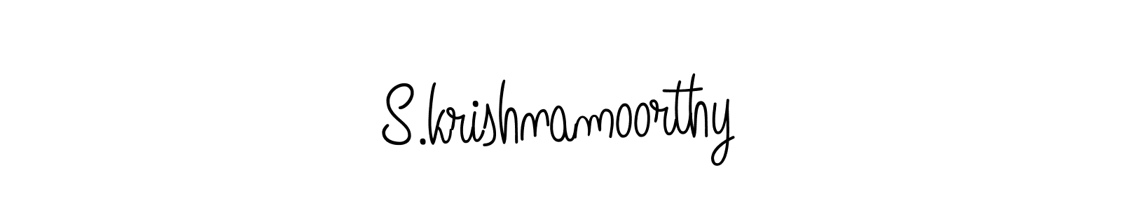 The best way (Angelique-Rose-font-FFP) to make a short signature is to pick only two or three words in your name. The name S.krishnamoorthy include a total of six letters. For converting this name. S.krishnamoorthy signature style 5 images and pictures png