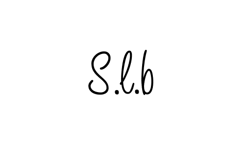 if you are searching for the best signature style for your name S.l.b. so please give up your signature search. here we have designed multiple signature styles  using Angelique-Rose-font-FFP. S.l.b signature style 5 images and pictures png