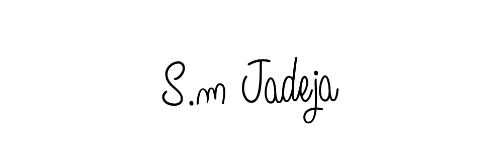 The best way (Angelique-Rose-font-FFP) to make a short signature is to pick only two or three words in your name. The name S.m Jadeja include a total of six letters. For converting this name. S.m Jadeja signature style 5 images and pictures png
