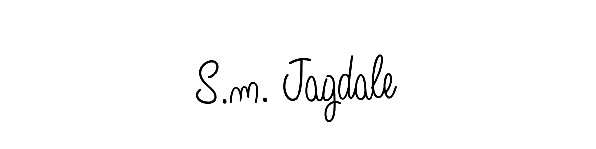 This is the best signature style for the S.m. Jagdale name. Also you like these signature font (Angelique-Rose-font-FFP). Mix name signature. S.m. Jagdale signature style 5 images and pictures png