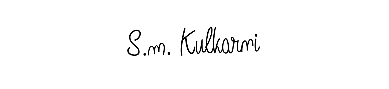 How to Draw S.m. Kulkarni signature style? Angelique-Rose-font-FFP is a latest design signature styles for name S.m. Kulkarni. S.m. Kulkarni signature style 5 images and pictures png