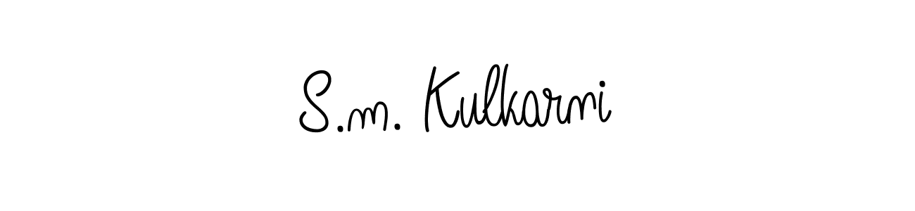Angelique-Rose-font-FFP is a professional signature style that is perfect for those who want to add a touch of class to their signature. It is also a great choice for those who want to make their signature more unique. Get S.m. Kulkarni name to fancy signature for free. S.m. Kulkarni signature style 5 images and pictures png